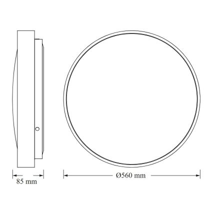 Osram - Plafonieră LED CEILING LUXO, LED/60W/230V, Ø 56 cm, albă