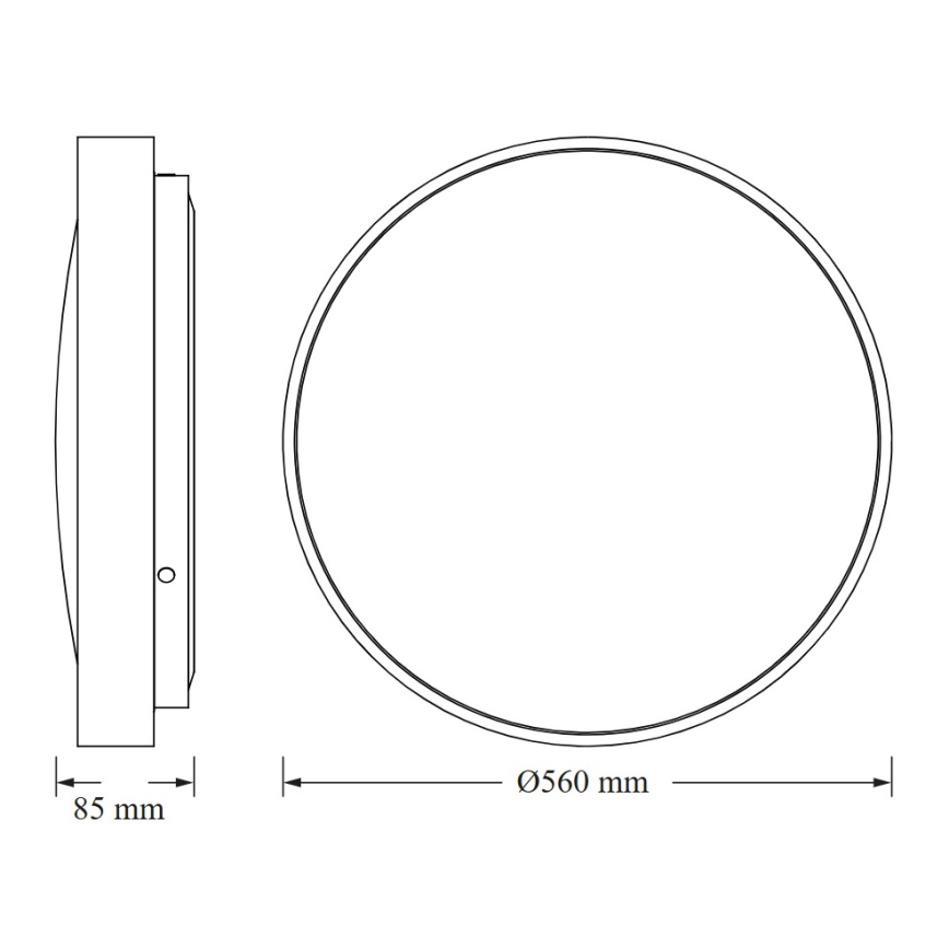Osram - Plafonieră LED CEILING LUXO LED/60W/230V Ø56 cm argintie