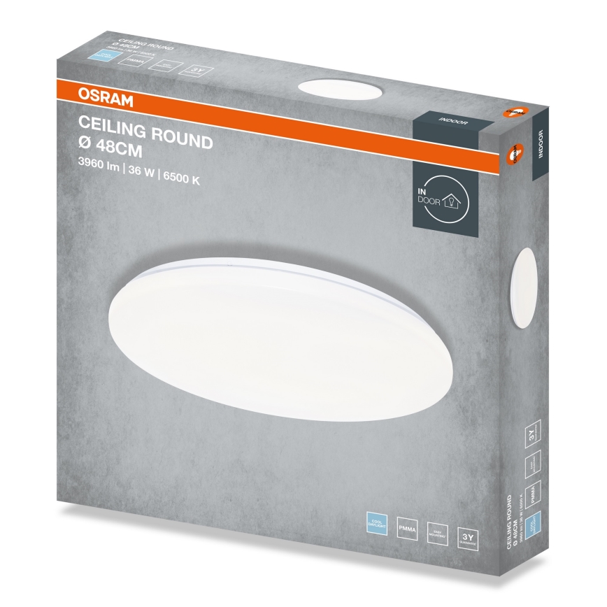 Osram - Plafonieră LED CEILING ROUND LED/36W/230V 6500K diam. 48 cm albă