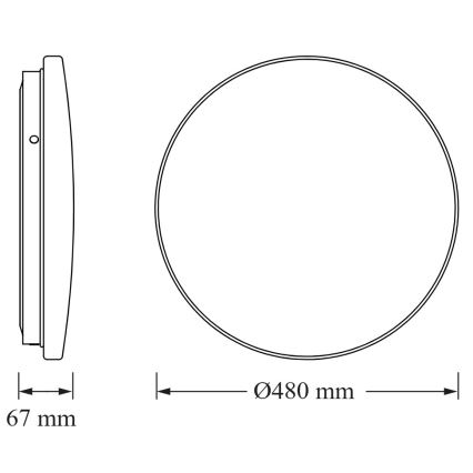 Osram - Plafonieră LED CEILING ROUND LED/36W/230V 6500K diam. 48 cm albă