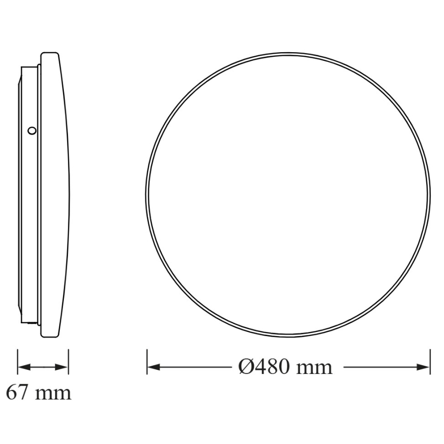 Osram - Plafonieră LED CEILING ROUND LED/36W/230V 6500K diam. 48 cm albă