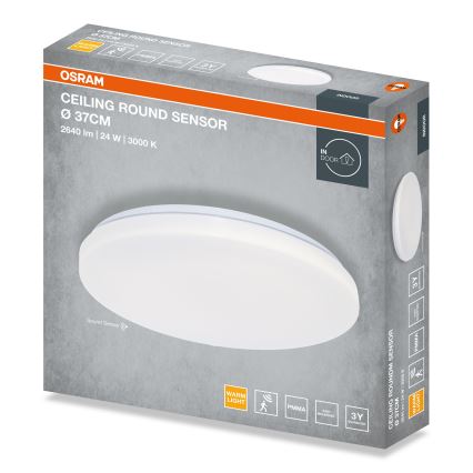 Osram - Plafonieră LED ROUND cu senzor de amurg LED/24W/230V Ø 37 cm