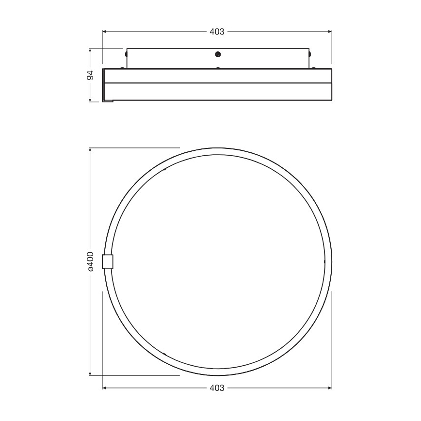 Osram - Plafonieră LED DECOR CIRCLE 25W/230V 3000/4000/6500K Ø 40 cm negru/alb