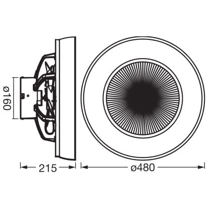 Osram - Plafonieră LED dimabilă cu ventilator CEILING FAN LED/49W/230V 2700-6500K alb/auriu + telecomandă