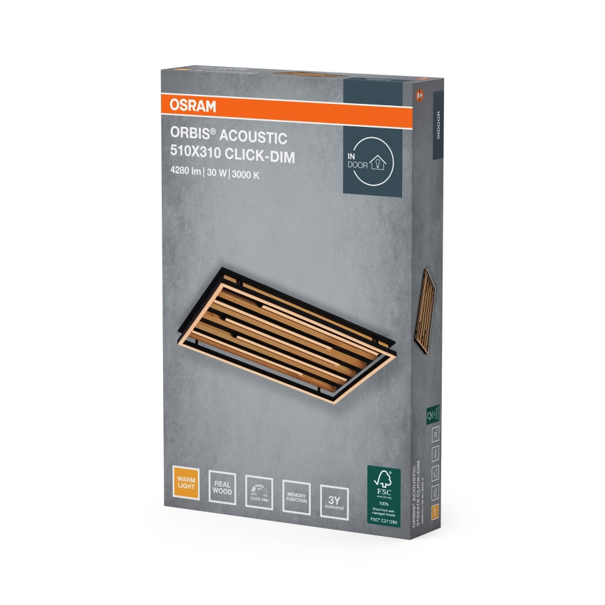 Osram - Lampă de tavan LED reglabilă ORBIS ACOUSTIC LED/30W/230V 51x31 cm pin