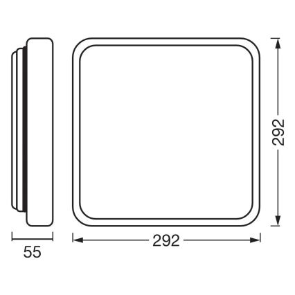 Osram ORBIS ALICIA – plafonier LED dimabil, 16 W, 230 V, 29,2 x 29,2 cm, bej