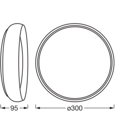 Osram - Plafonieră LED dimabilă ORBIS LIVIA LED/16W/230V Ø 30 cm antracit/maro