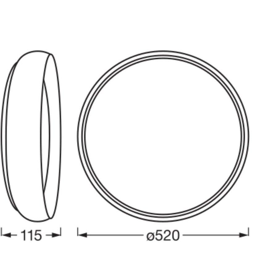 Osram - Plafonieră LED reglabilă ORBIS LIVIA LED/36W/230V, Ø 52 cm, negru/alb
