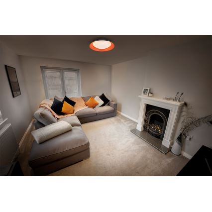 Osram - plafonieră LED dimabilă ORBIS PLATE, 35W/230V, Ø 43 cm, portocaliu/negru
