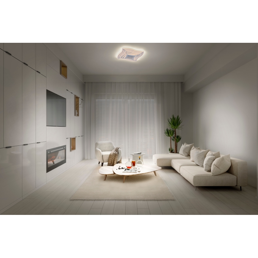 Osram - Corp de iluminat LED de tavan cu intensitate reglabilă ORBIS WAVES LED/30W/230V 2600-6000K 40x40 cm alb + telecomandă