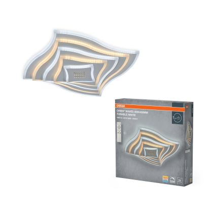 Osram - Corp de iluminat LED de tavan cu intensitate reglabilă ORBIS WAVES LED/30W/230V 2600-6000K 40x40 cm alb + telecomandă