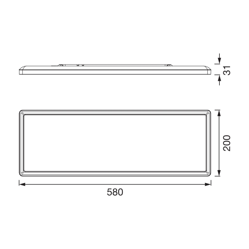 Osram - plafonieră de baie cu LED reglabilă PLANON EASYFIX LED/24W/230V 2600-6000K 20x58 cm IP54 neagră + telecomandă
