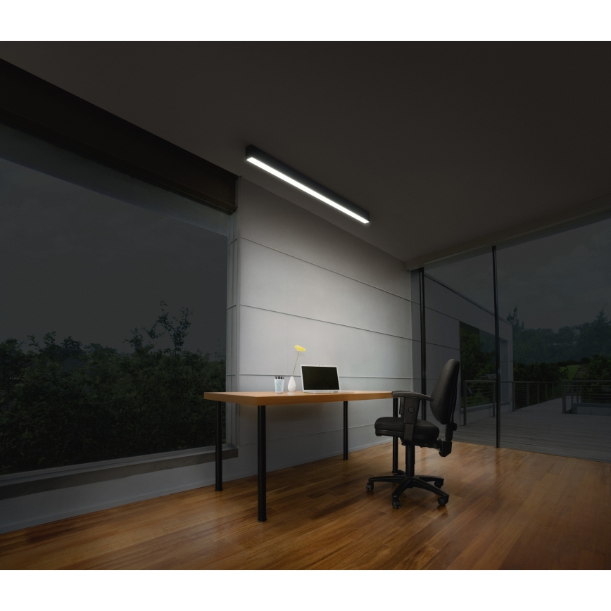 Osram - Plafonieră LED dimmabilă OFFICE LINE LED/11/20/30W/230V 4000K 112,6 cm neagră