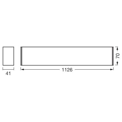 Osram - Plafonieră LED dimmabilă OFFICE LINE LED/11/20/30W/230V 4000K 112,6 cm neagră