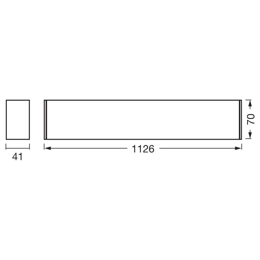 Osram - Plafonieră LED dimmabilă OFFICE LINE LED/11/20/30W/230V 4000K 112,6 cm neagră