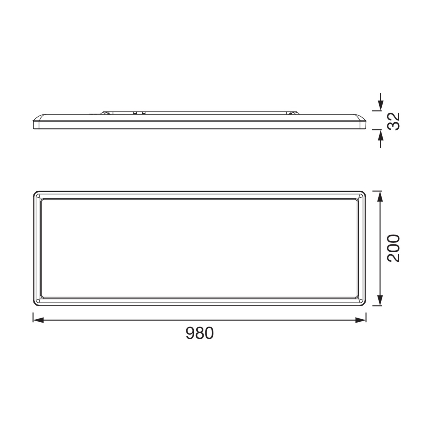 Osram - Plafonieră LED dimerizabilă pentru baie PLANON EASYFIX LED/30W/230V 2600-6000K 20x98 cm IP54 neagră + telecomandă