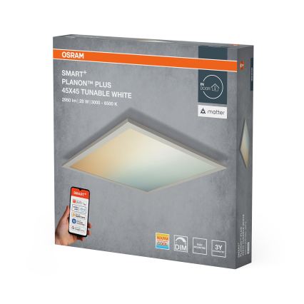 Osram - SMART+ PLANON plafonieră LED reglabilă, 28W, 230V, 45x45 cm, 3000-6500K, Wi-Fi