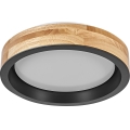 Osram - Plafonieră LED dimmabilă MARIANO LED/16W/230V Ø 31 cm stejar/negru