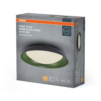 Osram - Plafonieră LED dimabilă ORBIS PLATE LED/45W/230V Ø 48 cm verde/negru