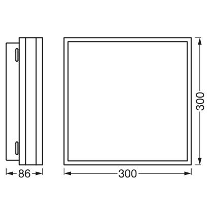 Osram - Plafonieră LED reglabilă SMART+ MAGNET, 24W, 230V, 30 x 30 cm, 3000-6500K, Wi-Fi