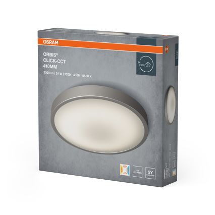 Osram - Plafonieră LED ORBIS, 24W/230V, 2700/4000/6500K, Ø 41 cm, crom mat