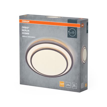 Osram - Plafonieră LED ORBIS BERLIN, 16 W, 230 V, Ø 29,3 cm, argintie