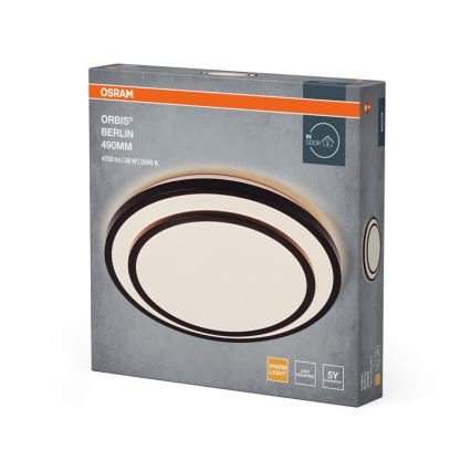Osram - Plafonieră LED ORBIS BERLIN, 36W, 230V, Ø 49,2 cm, negru