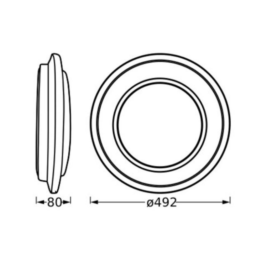 Osram - Plafonieră LED ORBIS BERLIN, 36W, 230V, Ø 49,2 cm, negru