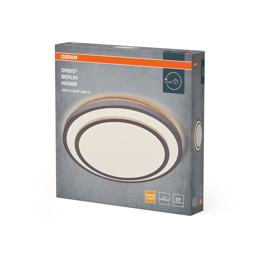 Osram - Plafonieră LED ORBIS BERLIN LED/36W/230V Ø 49,2 cm argintie