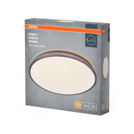 Osram - Plafonieră LED ORBIS DUBLIN, 24W/230V, Ø 39 cm, argintie