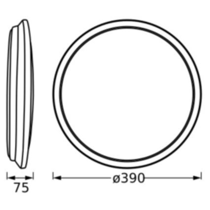 Osram - Plafonieră LED ORBIS DUBLIN, 24W/230V, Ø 39 cm, argintie