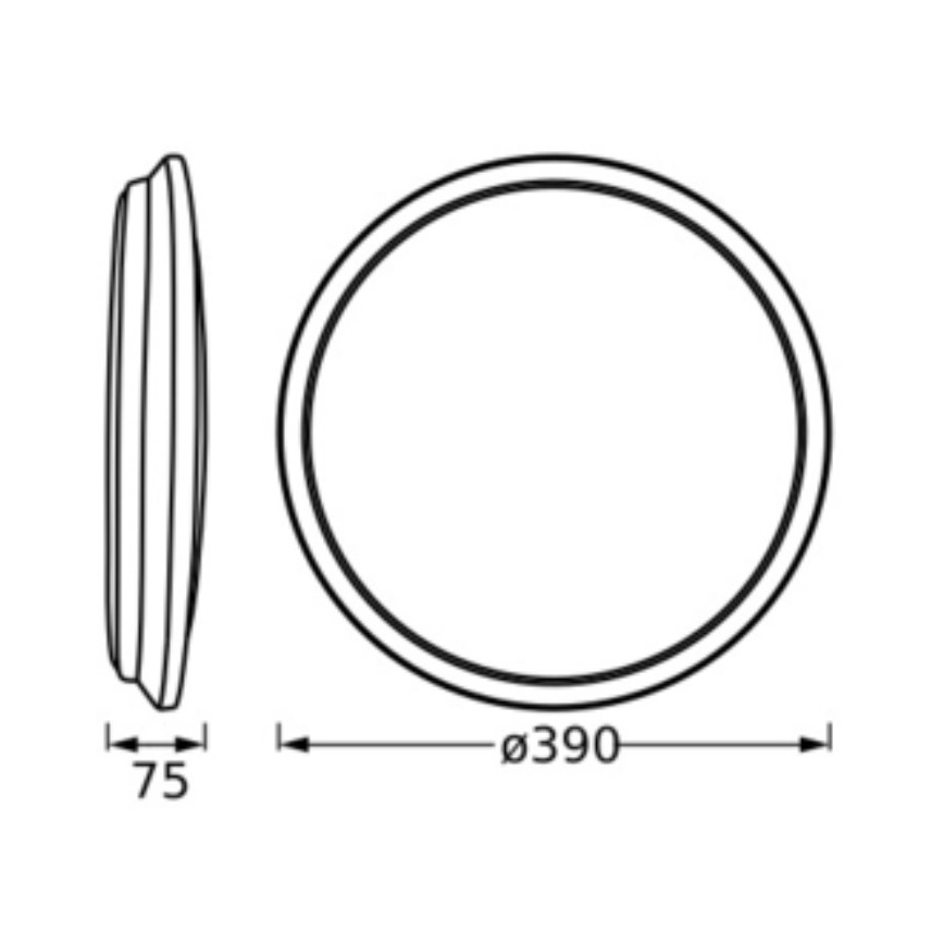 Osram - Plafonieră LED ORBIS DUBLIN, 24W/230V, Ø 39 cm, argintie