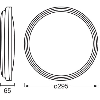 Osram - Plafonieră LED ORBIS HELMAN, 16 W, 230 V, Ø 29,5 cm, argintiu