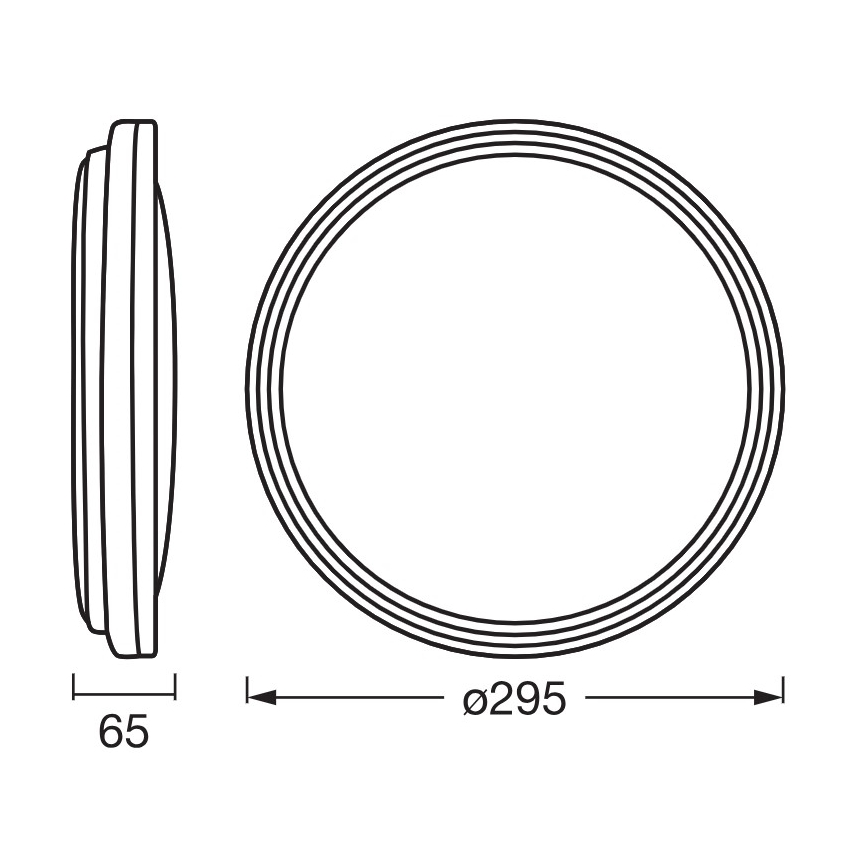 Osram - Plafonieră LED ORBIS HELMAN, 16 W, 230 V, Ø 29,5 cm, argintiu