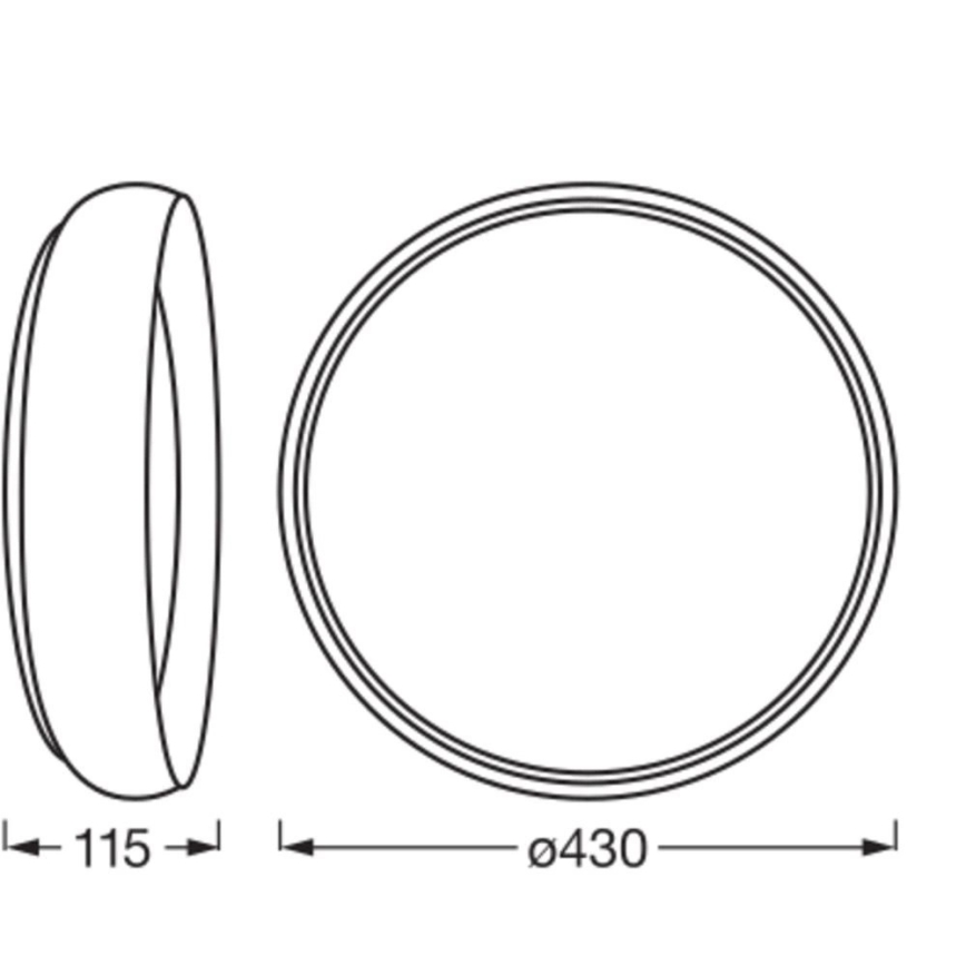 Osram - Plafonieră LED dimabilă ORBIS LIVIA LED/24W/230V Ø 43 cm alb/maro