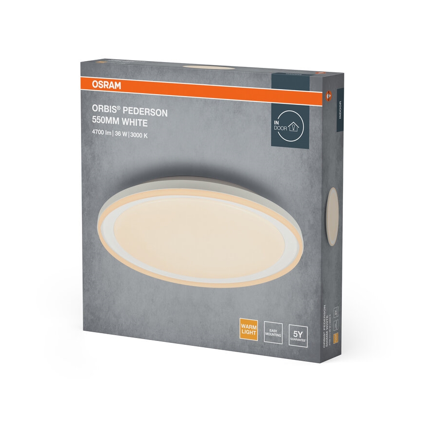 Osram - Plafonieră LED ORBIS PEDERSON, 36 W, 230 V, Ø 55 cm, alb