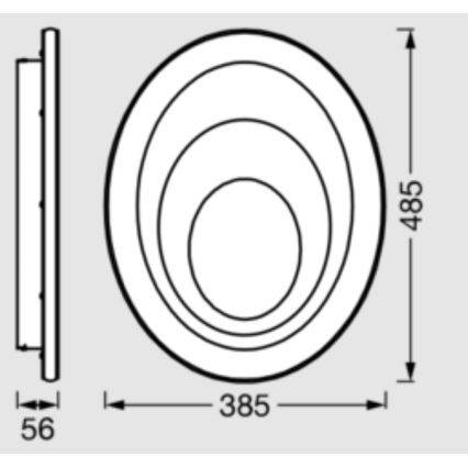 Osram - Plafonieră LED ORBIS SPIRAL, 37W, 230V, albă