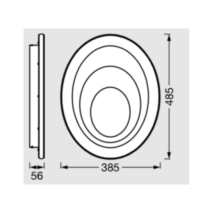 Osram - Plafonieră LED ORBIS SPIRAL, 37W, 230V, albă