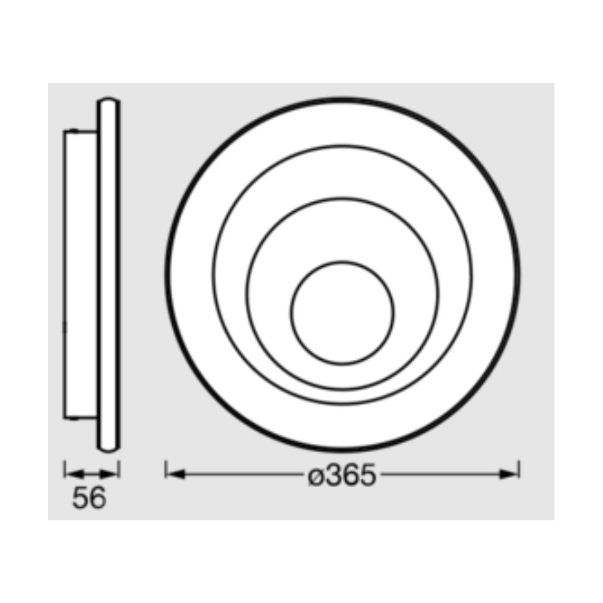 Osram - Plafonieră LED ORBIS SPIRAL, 38 W, 230 V, Ø 36,5 cm, albă