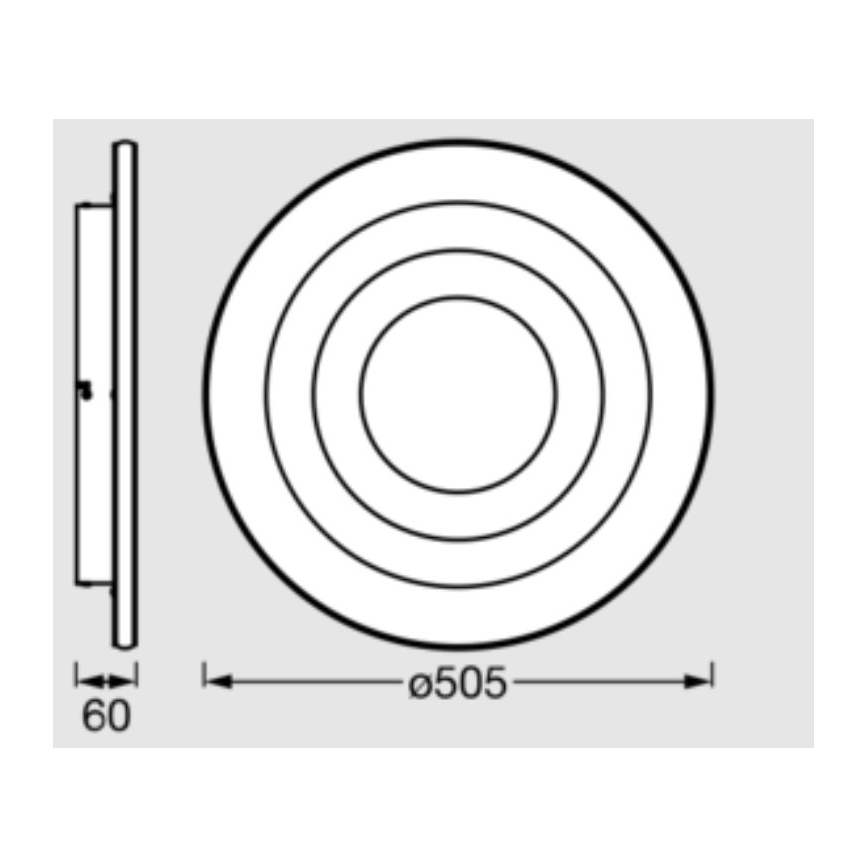 Osram - Plafonieră LED ORBIS SPIRAL, 42 W, 230 V, Ø 50,5 cm, albă