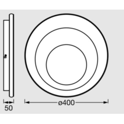 Osram - Plafonieră LED ORBIS SPIRAL LED/27W/230V, Ø 40 cm, albă