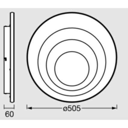 Osram - Plafonieră LED ORBIS SPIRAL LED/42W/230V Ø 50,5 cm albă