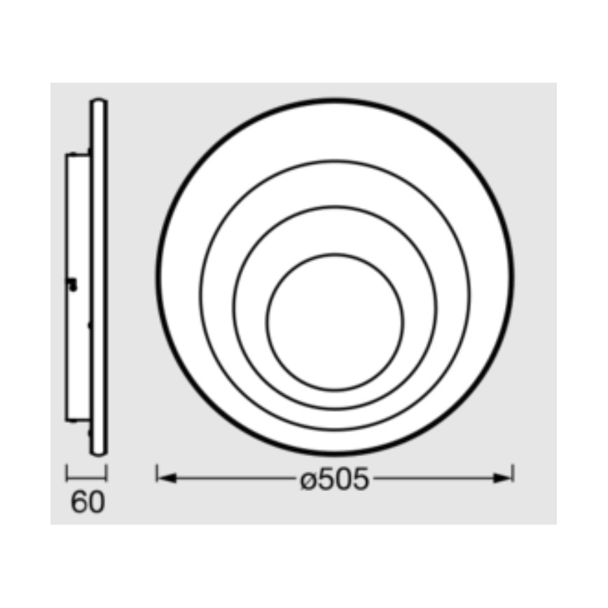 Osram - Plafonieră LED ORBIS SPIRAL LED/42W/230V Ø 50,5 cm albă