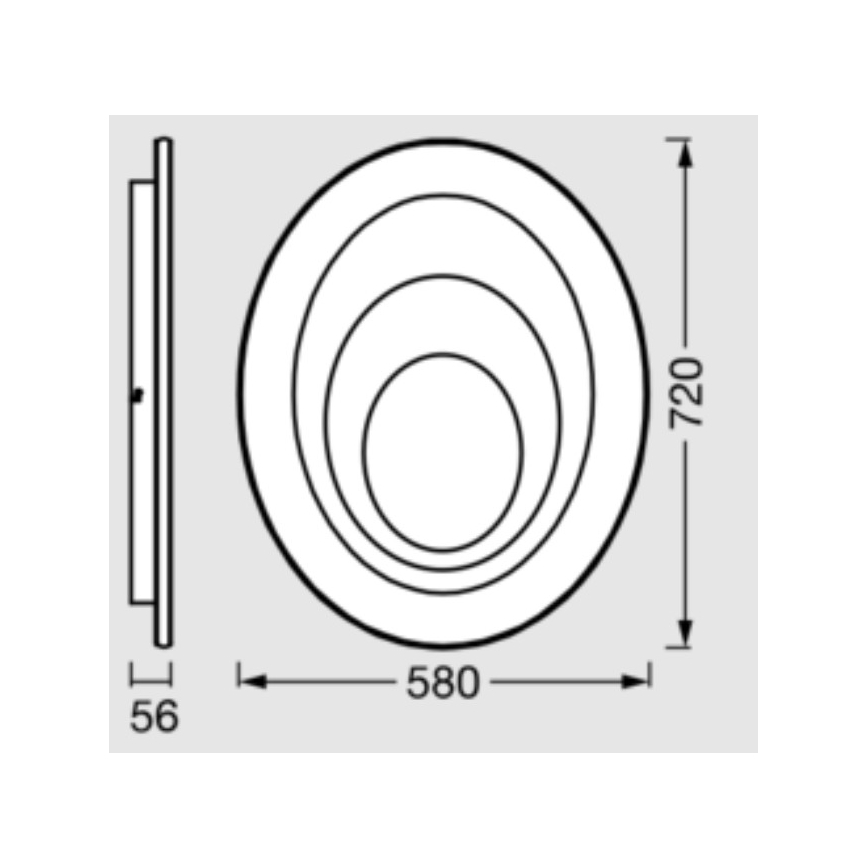 Osram - Plafonieră LED ORBIS SPIRAL LED/63W/230V albă