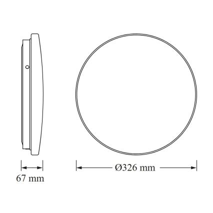 Osram - Plafonieră LED pentru baie CEILING ROUND, 18 W, 230 V, 6500 K, Ø 33 cm, IP44, albă