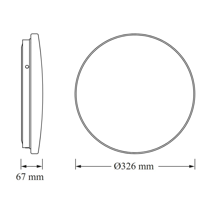Osram - Plafonieră LED pentru baie CEILING ROUND, 18 W, 230 V, 6500 K, Ø 33 cm, IP44, albă