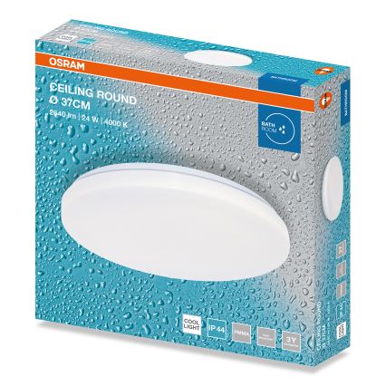 Osram - Plafonieră LED pentru baie CEILING ROUND LED/24W/230V, 4000K, diametru 37 cm, IP44, alb