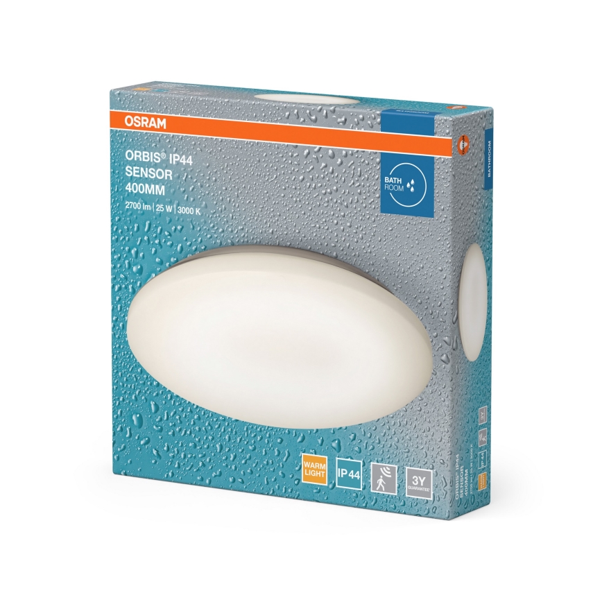 Osram - Plafonieră LED pentru baie cu senzor de mișcare și crepuscular ORBIS LED/25W/230V IP44
