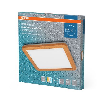 Osram - Plafonieră LED pentru baie ORBIS DISC LED/22W/230V 3000/4000K 30x30 cm IP44 maro