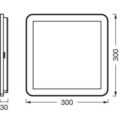 Osram - Plafonieră LED pentru baie ORBIS DISC LED/22W/230V 3000/4000K 30x30 cm IP44 maro